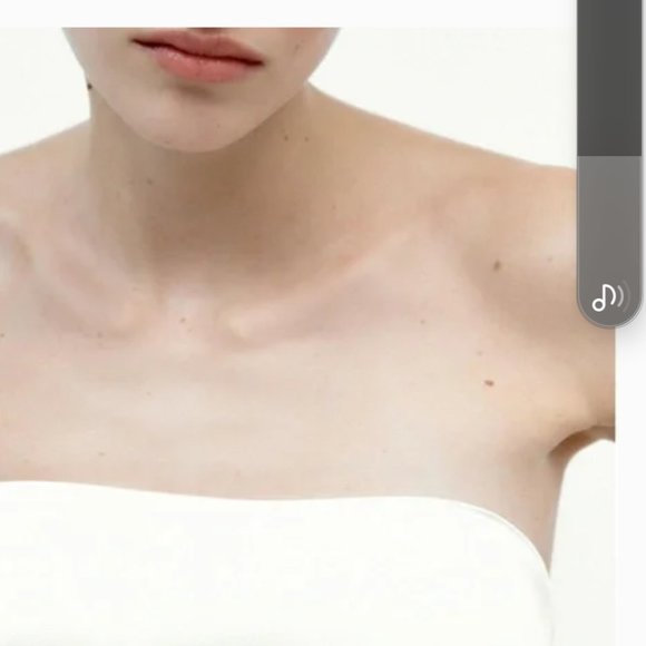 Zara strapless satin-like dress - Picture 8 of 9